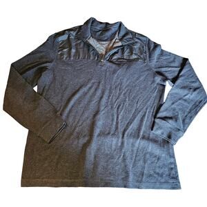 Bugatchi Pullover Sweater Mens Mockneck Quarter Zip Shirt Size XL (609)